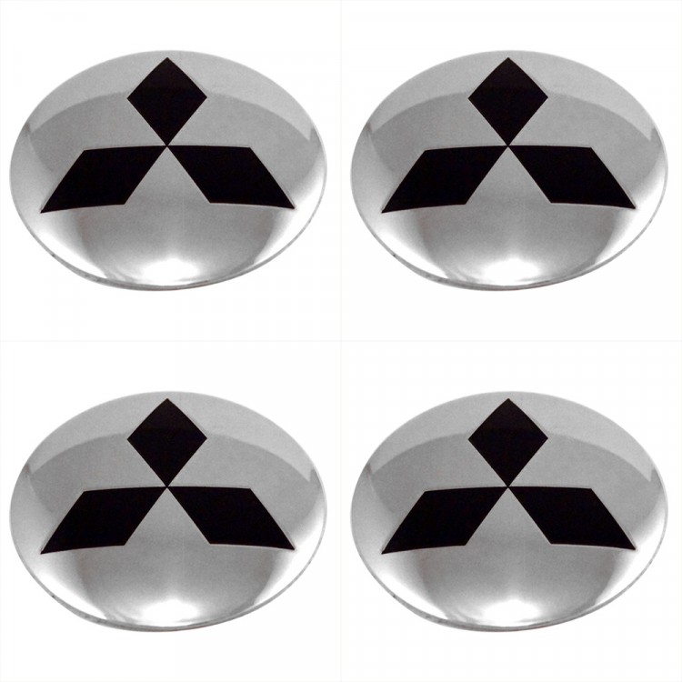 Наклейки на диски Mitsubishi steel сфера 60 мм  