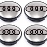 Колпачок на литые диски Audi 65/60/10 цвет металл черный 