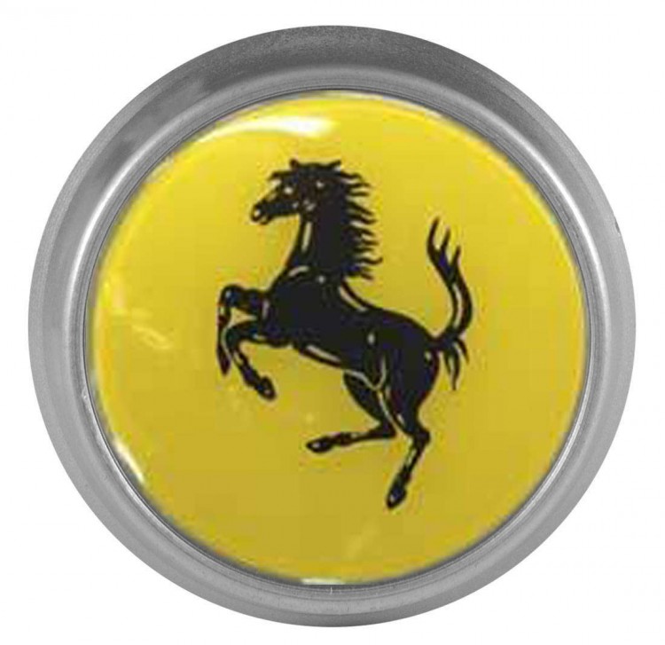 Колпачки на диски ВСМПО со стикером Ferrari 74/70/9 хром 
