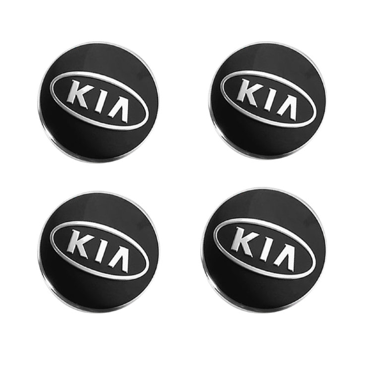 Наклейки на диски KIA black сфера 54 мм