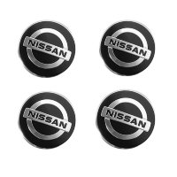 Изображение товара Наклейки на диски Nissan black сфера 44.5 мм