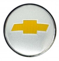 Изображение товара Колпачок ступицы Chevrolet (63/59/7) хром и желтый 