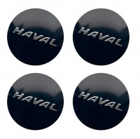Изображение товара Наклейки на диски Haval 60 мм сфера черные тюнинговые 