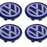 Колпачок на литые диски Volkswagen 58/50/11 хром/синий 