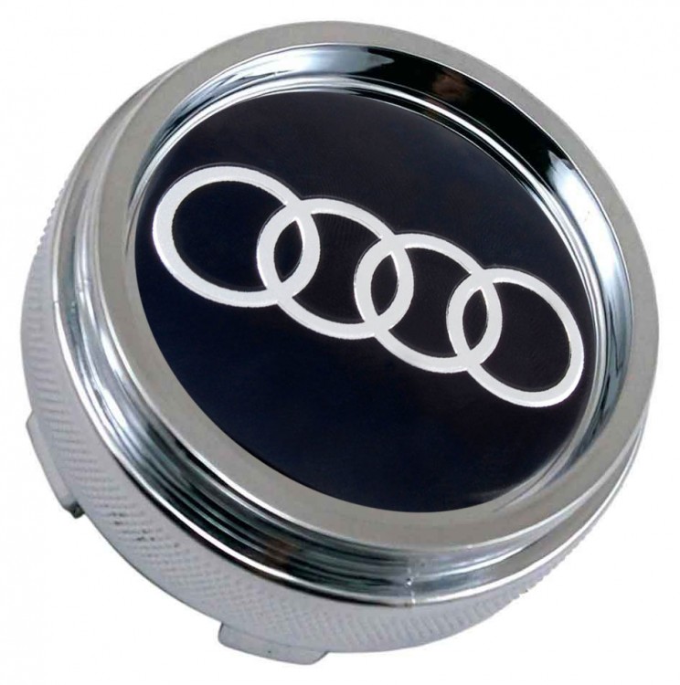 Колпачок ступицы Audi  60/56/6 хром-черный