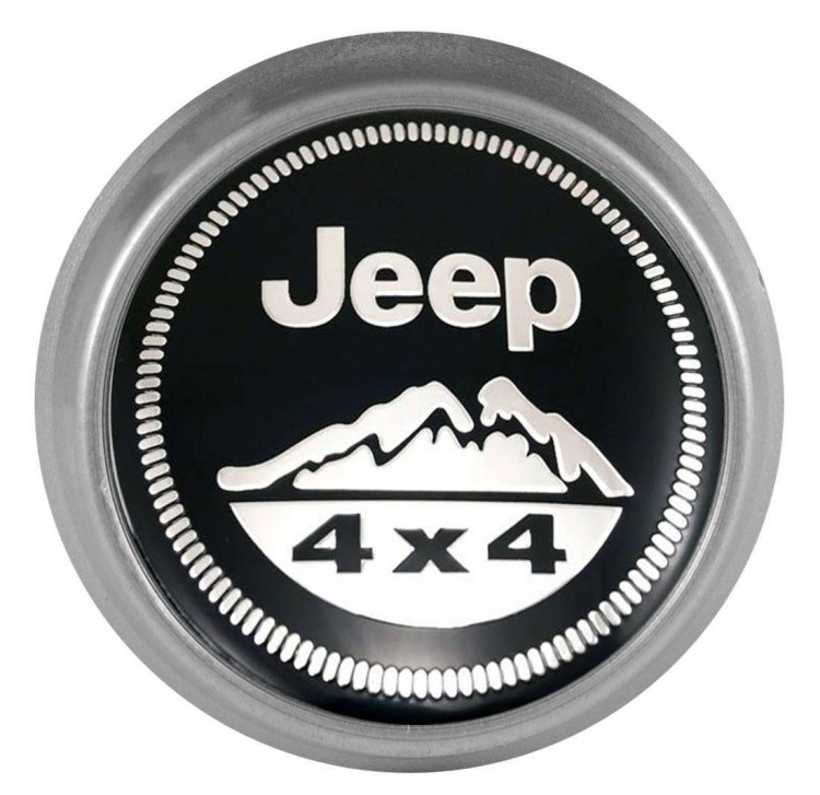 Колпачки на диски ВСМПО со стикером Jeep 4x4 74/70/9 хром 