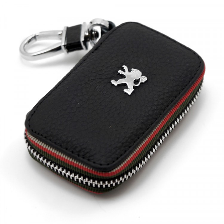 Чехол для ключа Peugeot фактурная кожа премиум