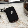 Чехол для ключа Peugeot фактурная кожа премиум