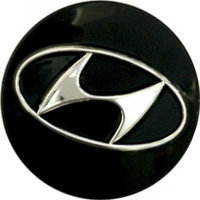 Изображение товара Колпачки на диски ХЕНДАЙ 56/51/12 СКАД d51 черные хром 