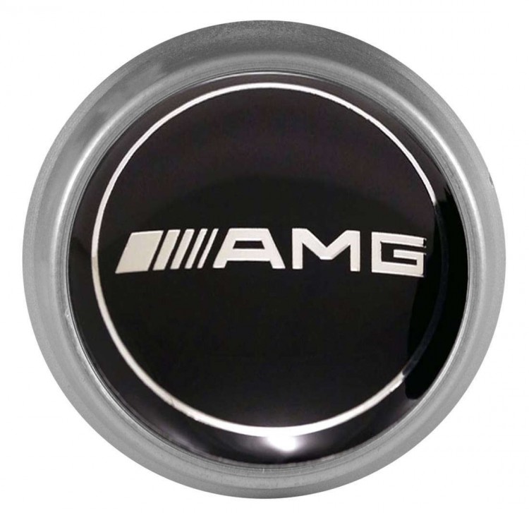 Колпачки на диски ВСМПО со стикером Mercedes Amg 74/70/9 черный 