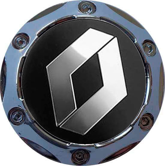 Колпачок на диски Renault 64/56/9 черный-хром конус