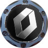 Колпачок на диски Renault 64/56/9 черный-хром конус