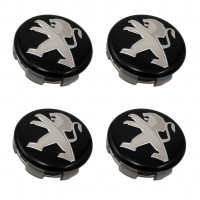 Изображение товара Колпачок на диски Peugeot 60/56/12 9672558477 9806697577 черный хром