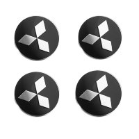 Изображение товара Наклейки на диски Mitsubishi black сфера 56 мм