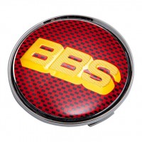Изображение товара Колпачки на диски 62/56/8 со стикером BBS красный
