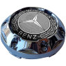 Колпачок на диски Mercedes 64/56/9 черный-хром конус