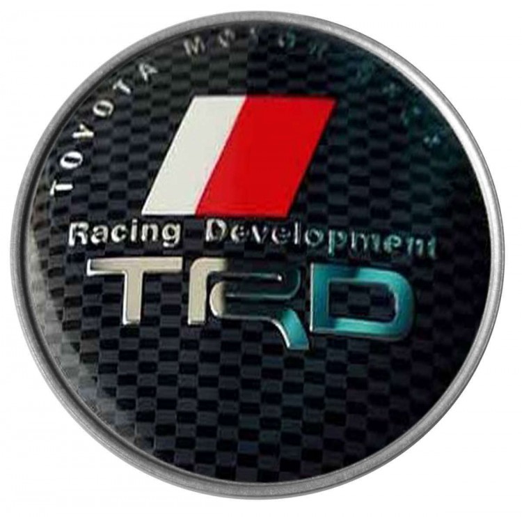 Колпачок на диски Toyota TRD 60/55/7 карбон/черный