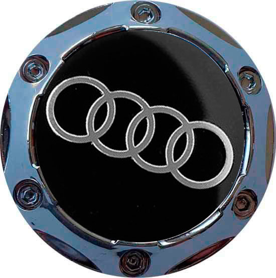 Колпачок на диски Audi  64/56/9 хром-черный конус