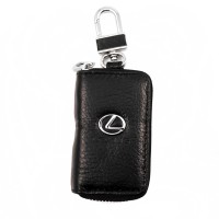 Изображение товара Ключница Lexus кожаная фактурная на молнии черная