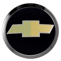 Изображение товара Заглушки для диска со стикером Chevrolet (64/60/6) золото и черный