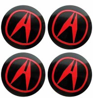Изображение товара Наклейки на диски Acura black-red сфера 56 мм 