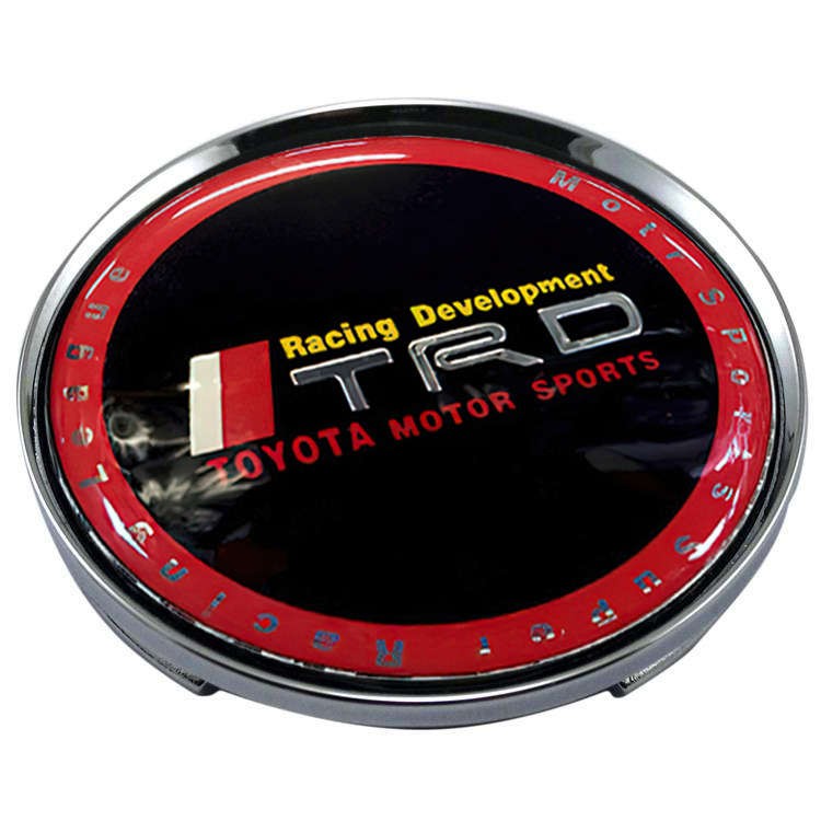 Колпачки на диски Toyota TRD 65/60/12 черный и красный 