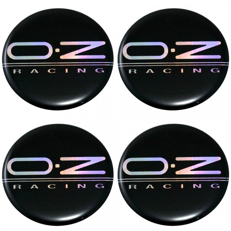 Наклейки на диски OZ Racing 50 мм силиконовые черные